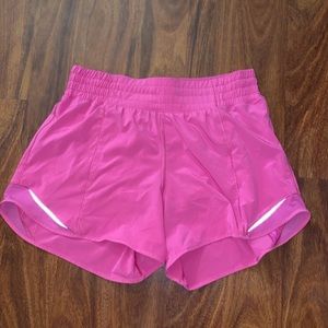 Sonic pink Lululemon shorts